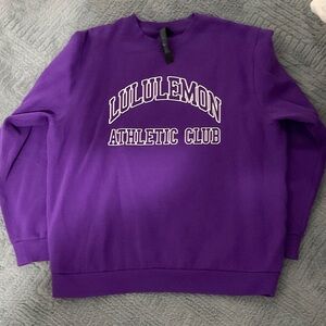 lululemon athletica College Purple Crewneck Sweater